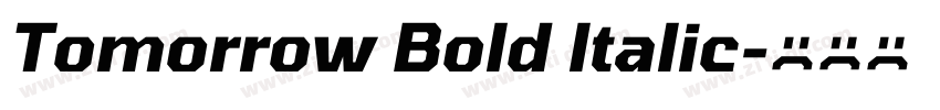 Tomorrow Bold ltalic字体转换